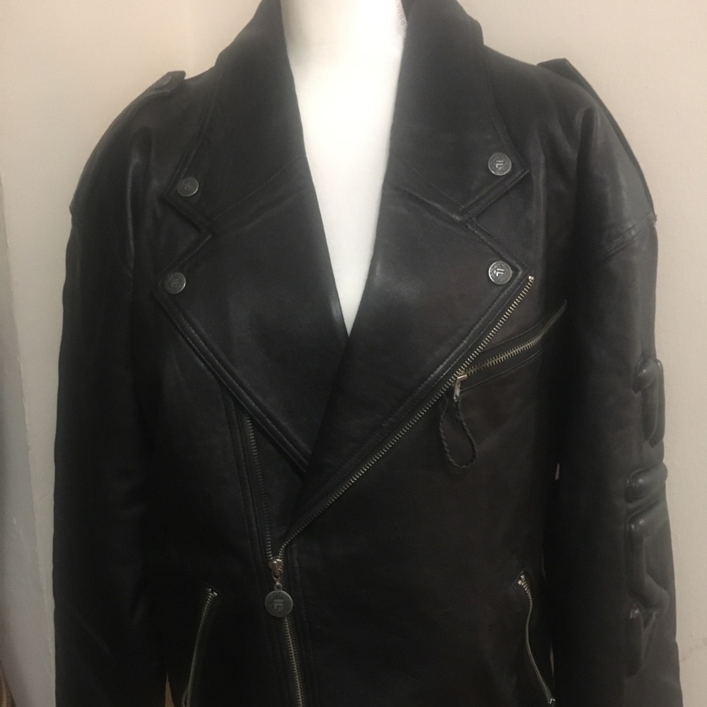 Men's 100% leather FILA authentic jkt